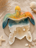 Ocean Wave Resin Turtle Trinket Tray