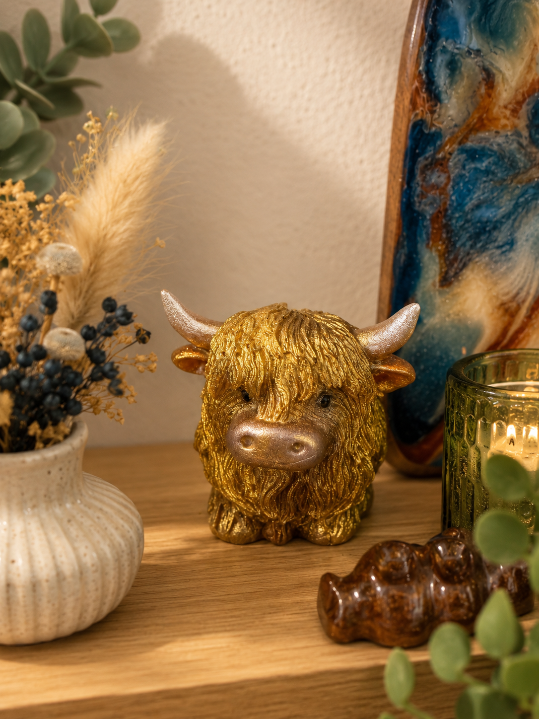 Sparkle Highland Cow Figurine