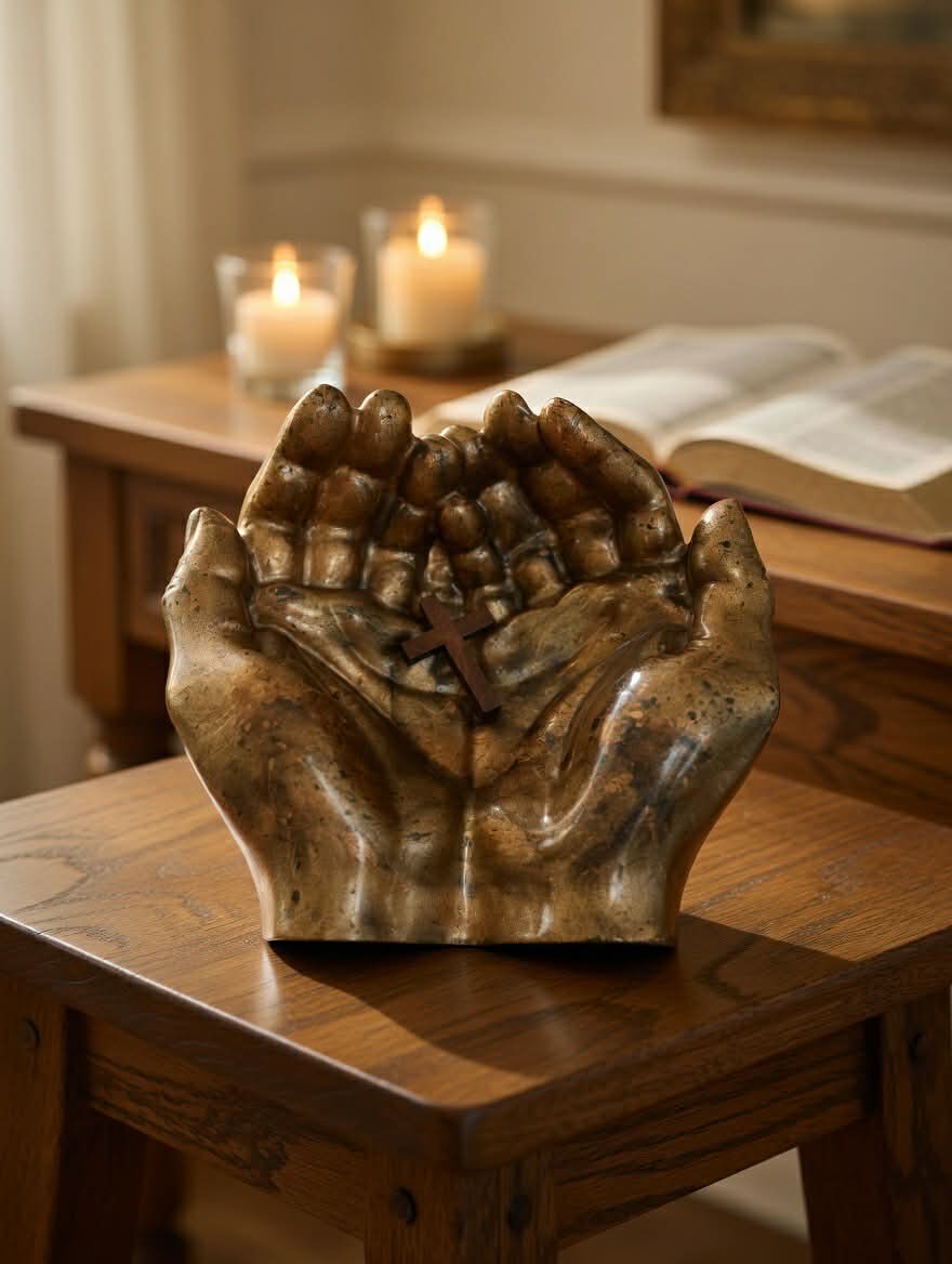 Faith's Open Palms Resin Open Prayer Hands